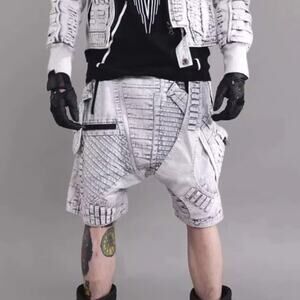 Philosophy Dune Wasteland Futuristic Utility Punk Shorts Acid Wash Men’s Size L